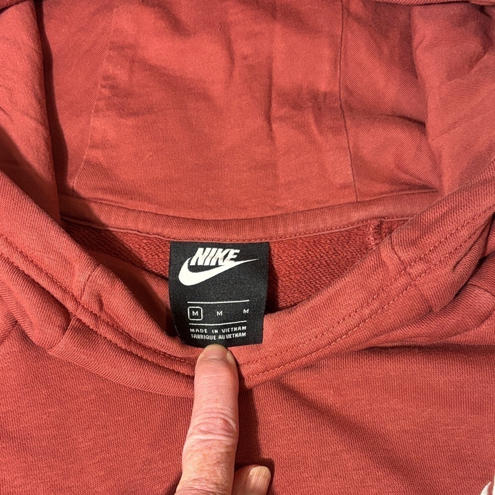 Nike Sportswear Essential Women's Funnel-neck Rust Fleece Pullover Hoodie - Picture 3 of 8